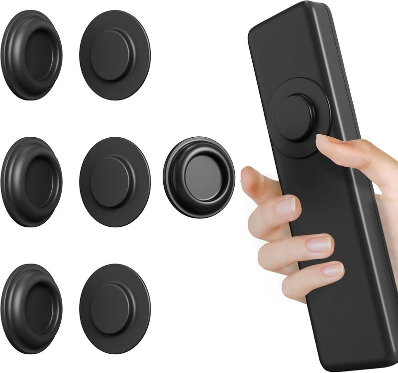 Vaszu Remote Control Holder Magnetic Wall Mount Self-Adhesive, 6 Pack Upgraded Silicone Remote Organizer Storage 360° Rotation Wall Holder for Home Office TV, Fan and Air Conditioner Remote Control - Image 1